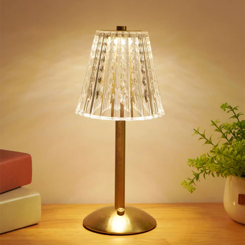 Luxury Minimalist Crystal Table Lamp with 3-Level Dimming