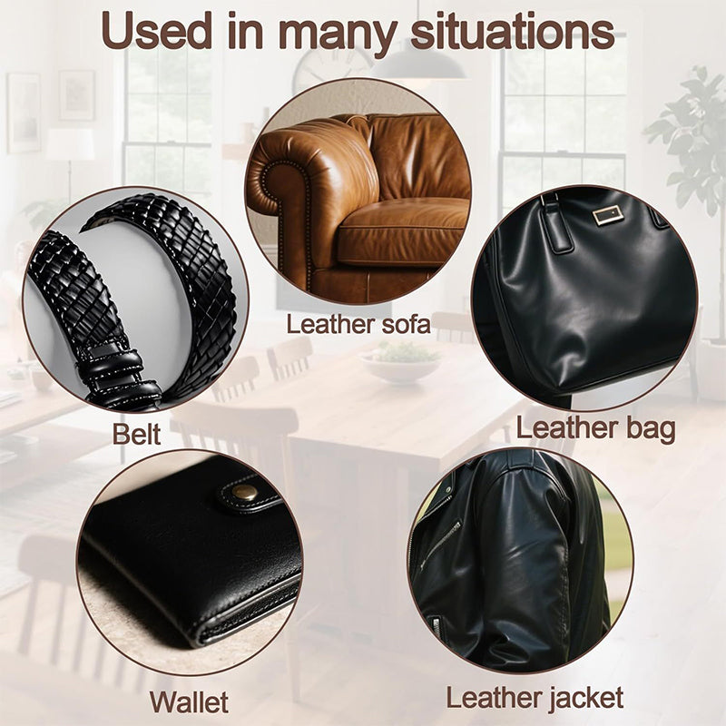 Premium Horsehair Leather Care Cleaning Brush for Genuine Leather Bags