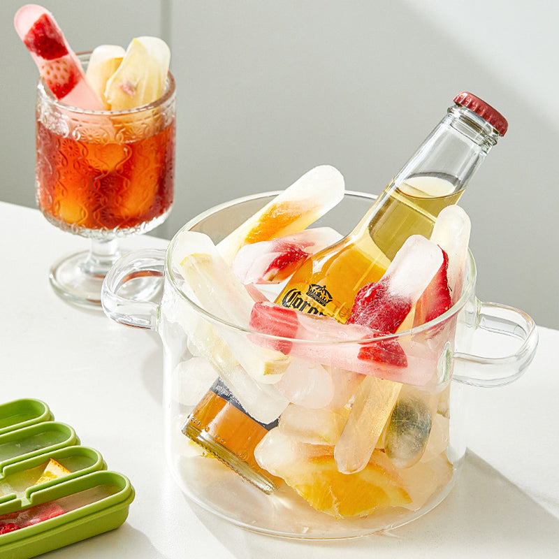 4-Grid Silicone Ice Stick Tray with Lid