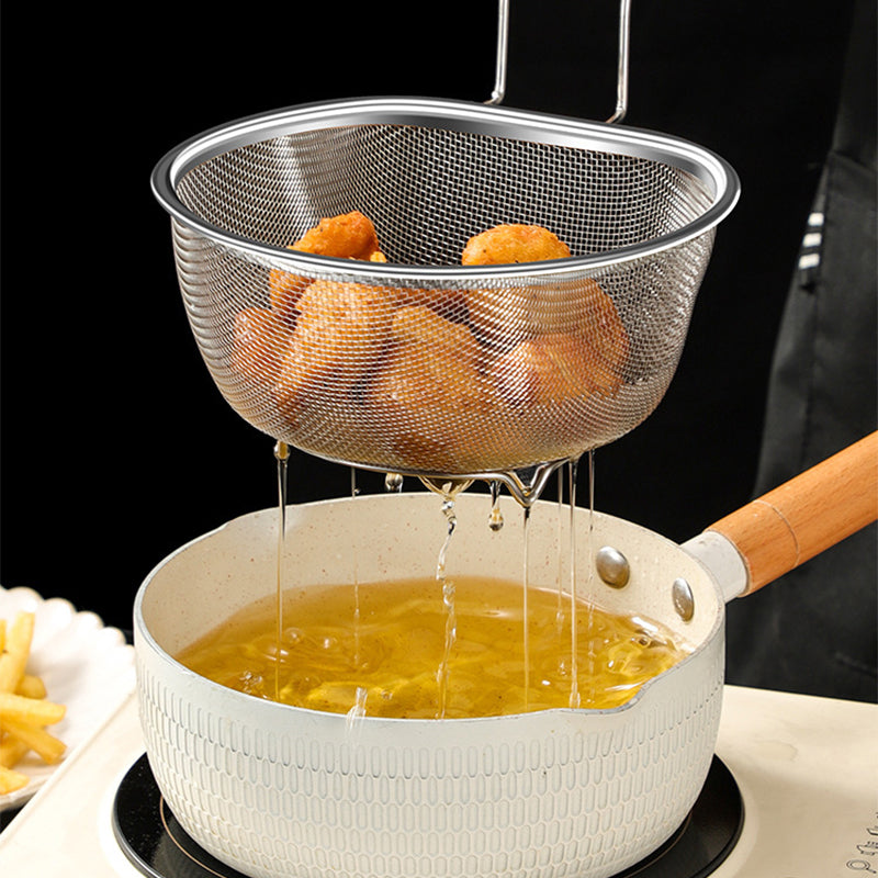 Stainless Steel Large Capacity Deep Mesh Strainer Ladle