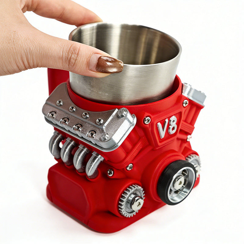 V8 Engine Coffee Cup – Double Insulated Mug for Hot & Cold Drinks