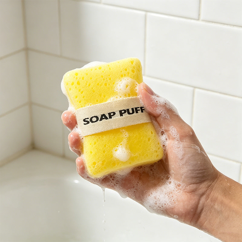 3-in-1 Exfoliating Soap Saver Bag with Anti-Slip Grip Strap