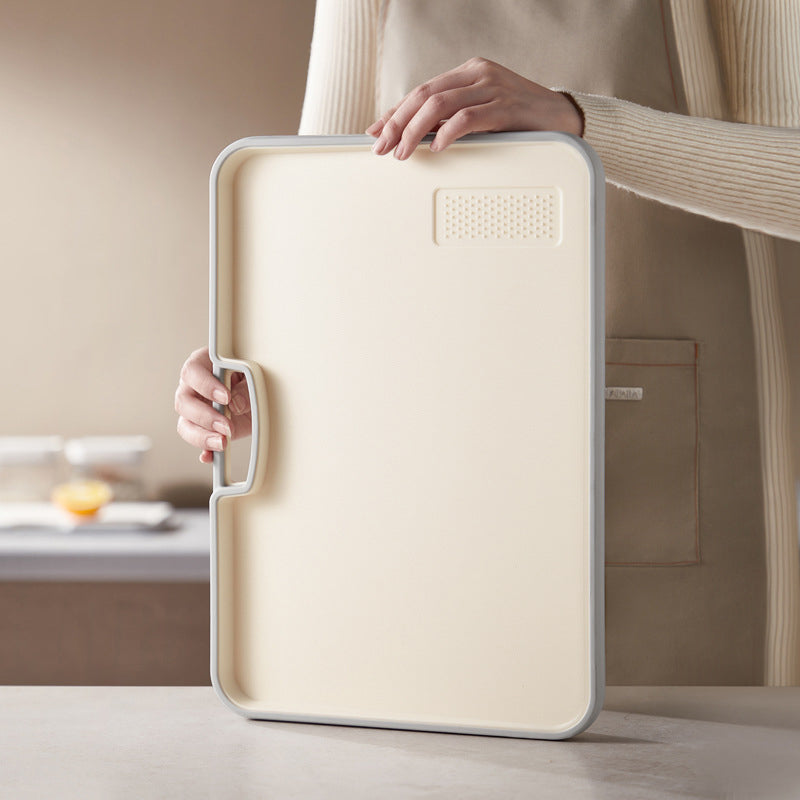 Double-Sided Non-Slip Cutting Board with Sloped Juice Groove