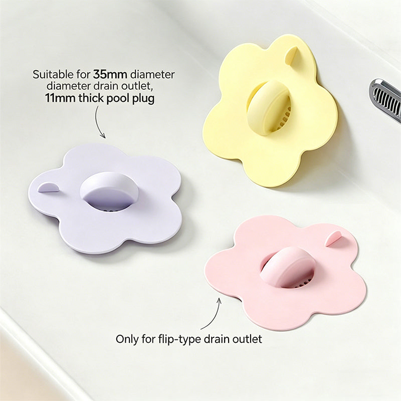 Leak-Proof Silicone Flower Sink Drain Stopper with Filter