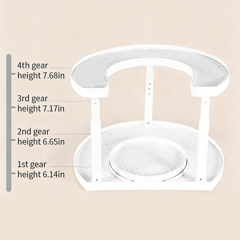 Rotatable Spice Organizer – Inner Ring & Full Rotation with Adjustable Top Shelf