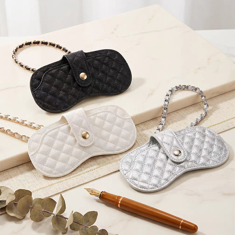 Luxury Quilted Bag Charm Sunglasses Case