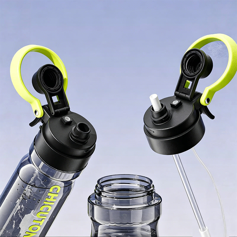750ml Portable Mist Water Bottle with Dual Drinking Spouts