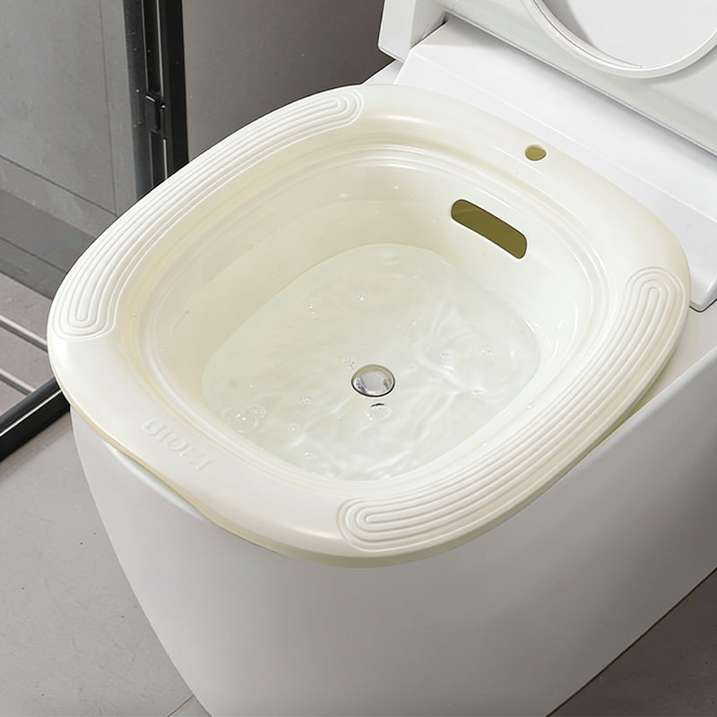 Anti-Overflow Sitz Bath with Built-in Pop-Up Drain Plug