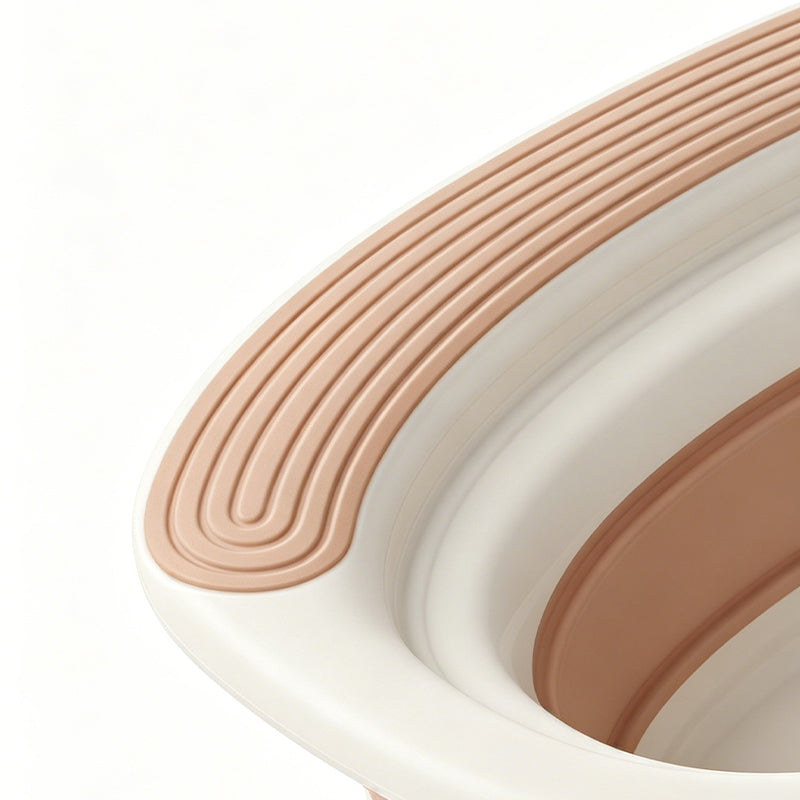 Foldable Anti-Overflow Sitz Bath with Built-in Pop-Up Drain Plug
