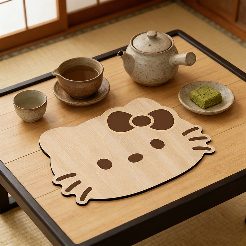 Absorbent & Heat-Resistant Cat Wood Grain Drain Mat