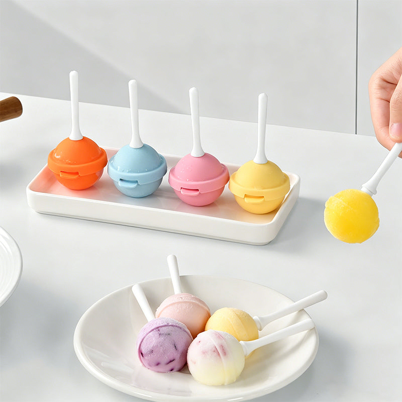 Silicone Lollipop Ice Mold with Lid