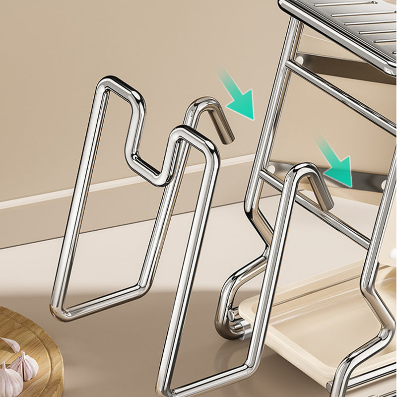 Ventilated Stainless Steel Knife Holder with Removable Drip Tray