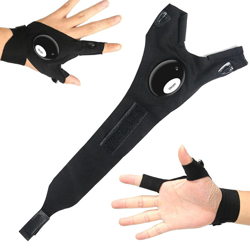 Waterproof LED Work Gloves – Long Battery, Fits All Hands