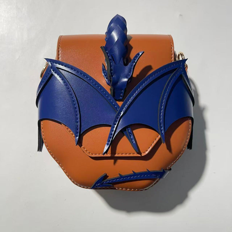 Dragon Wing Leather Crossbody Bag – Fantasy PU Shoulder Bag with 3D Dragon Design