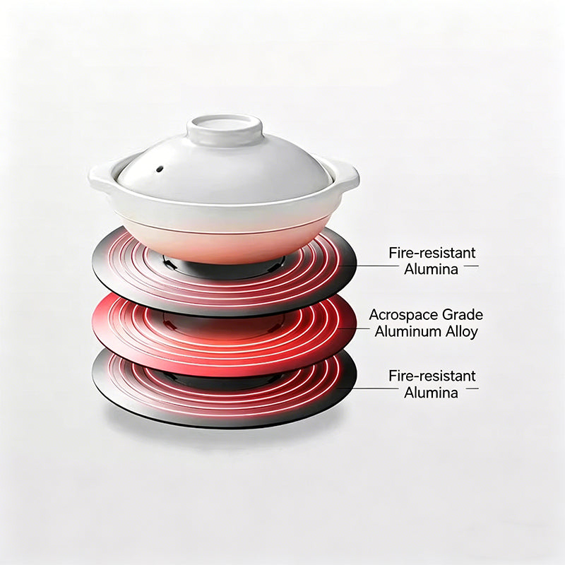 Detachable Heat Diffuser & Defrosting Plate with Handle
