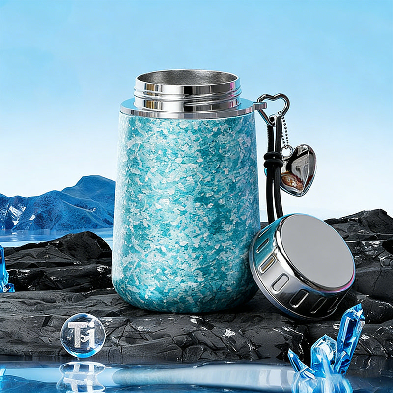 Pure Titanium Mini Thermos Bottle for Daily Carry