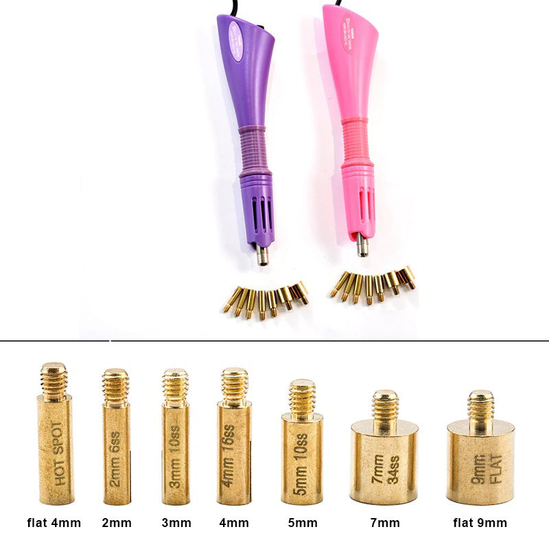 Portable DIY Rhinestone Applicator with Interchangeable Tips