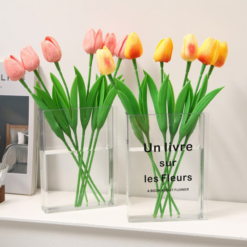 Book-Shaped Acrylic Flower Vase
