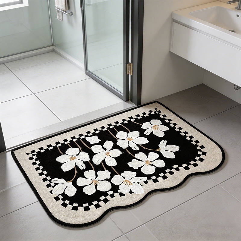Linen-Look Super Absorbent Diatom Bath Mat – Quick Dry & Non-Slip