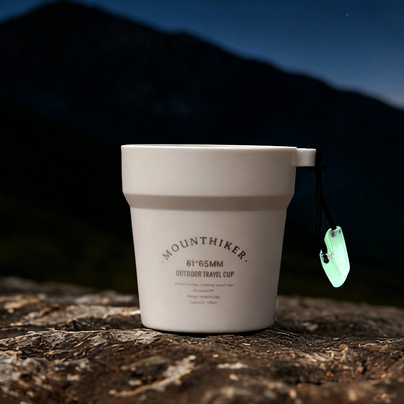 Stackable Camping Cup Set with Glow-in-the-Dark Handles