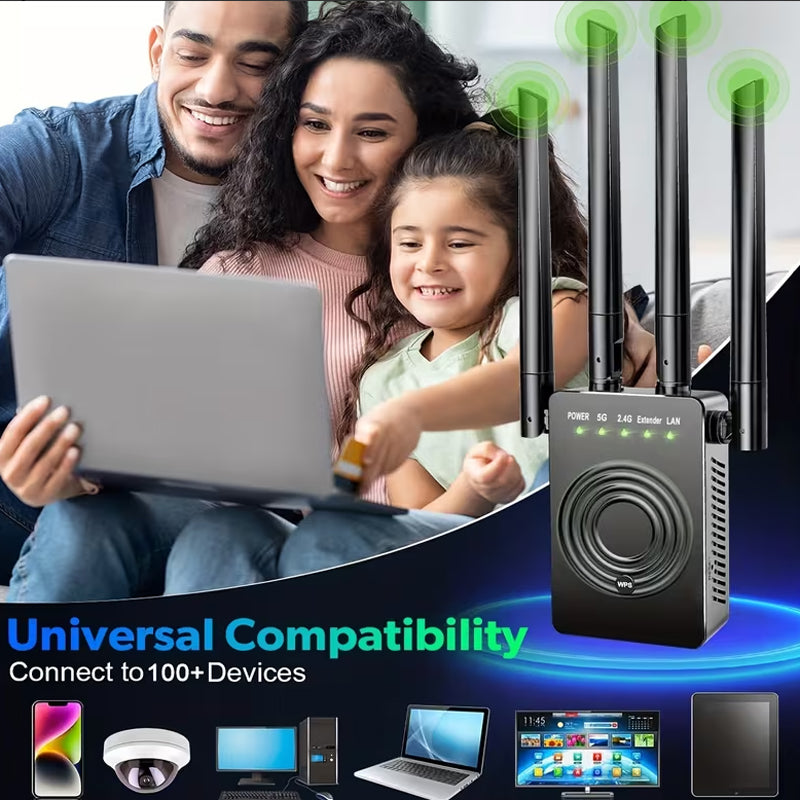 1200M Dual Band WiFi Signal Booster