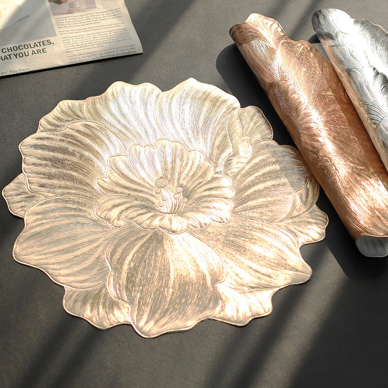 Realistic Flower Placemat – Waterproof & Heat-Resistant Table Mat