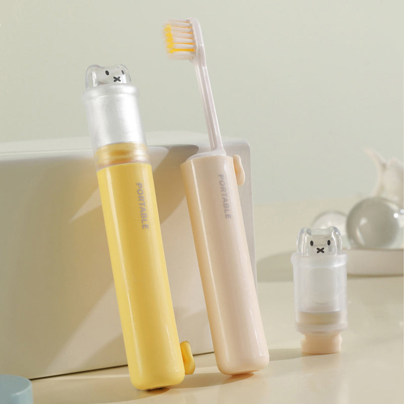 2-in-1 Portable Folding Toothbrush & Toothpaste Travel Set