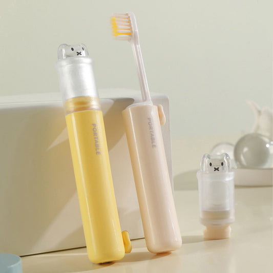 2-in-1 Portable Folding Toothbrush & Toothpaste Travel Set
