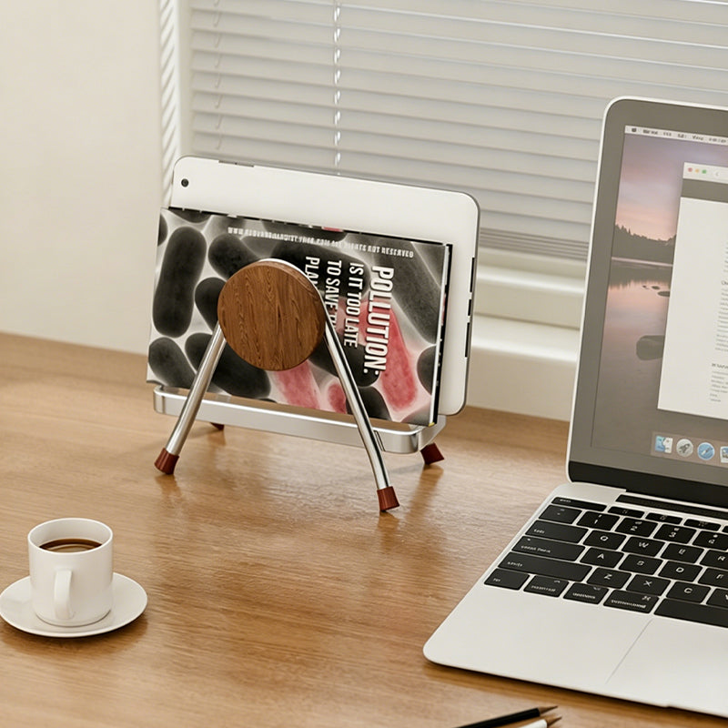 Beech Wood Cutting Board Rack with Rust-Resistant Frame