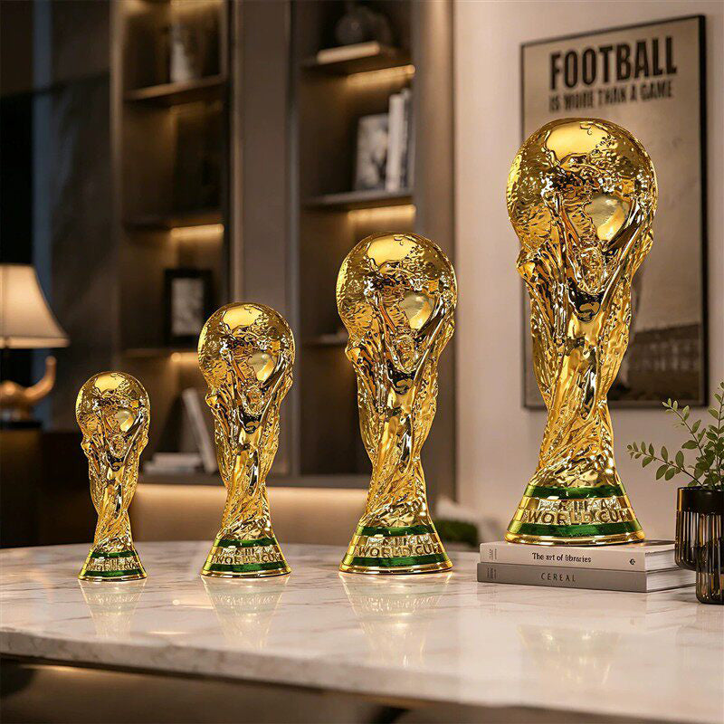 Golden Championship Trophy Replica Resin Display Statue