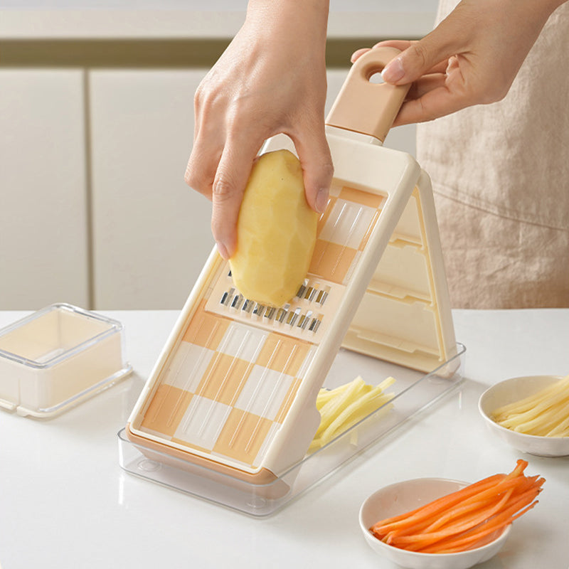 4-in-1 Foldable Vegetable Slicer with Hidden Blade Storage