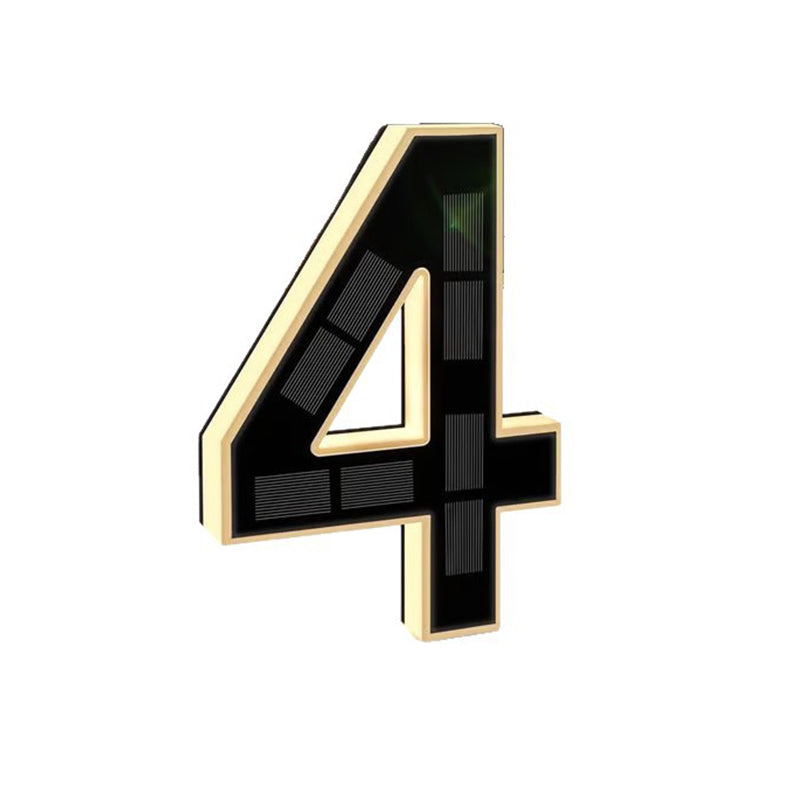 Solar Powered LED House Number Sign with Automatic Lighting