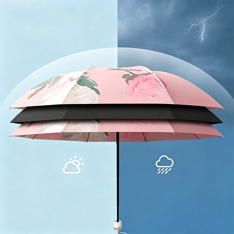 Portable Oil Painting Sun & Rain Umbrella