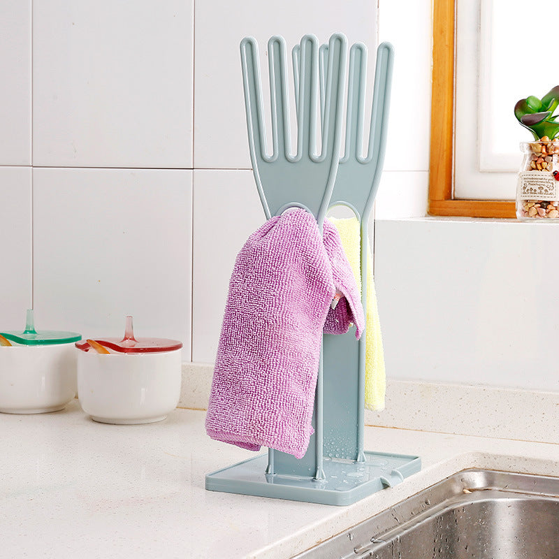 Multifunctional Detachable Glove Draining Rack with Suction Cup