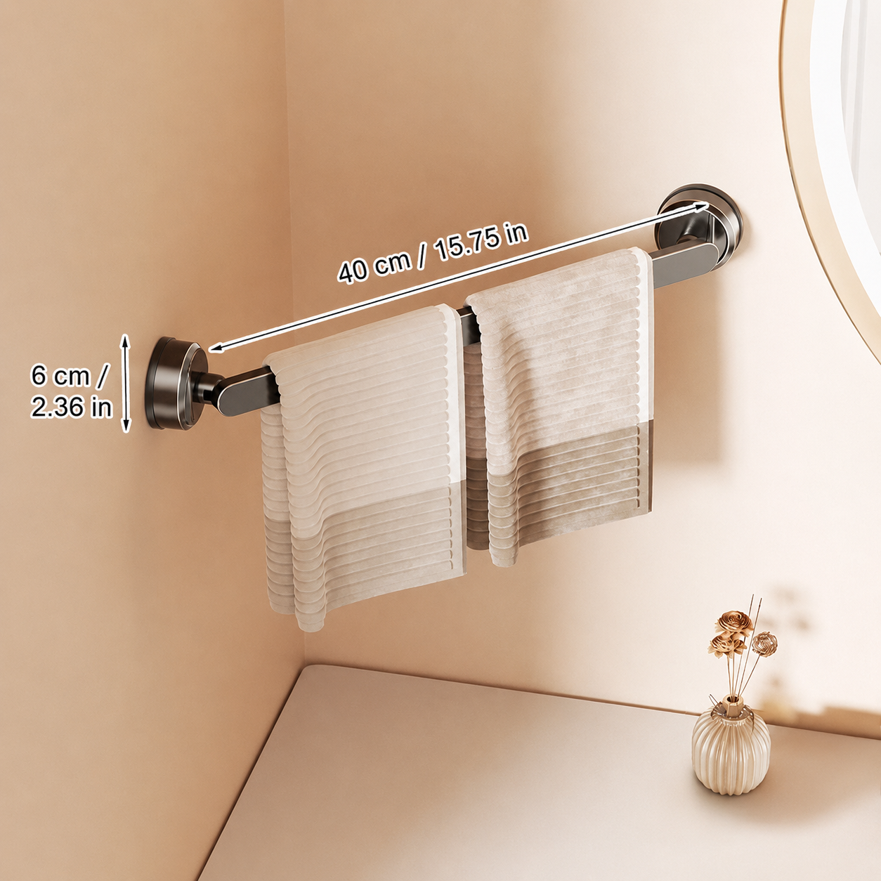 Smart Suction Towel Bar