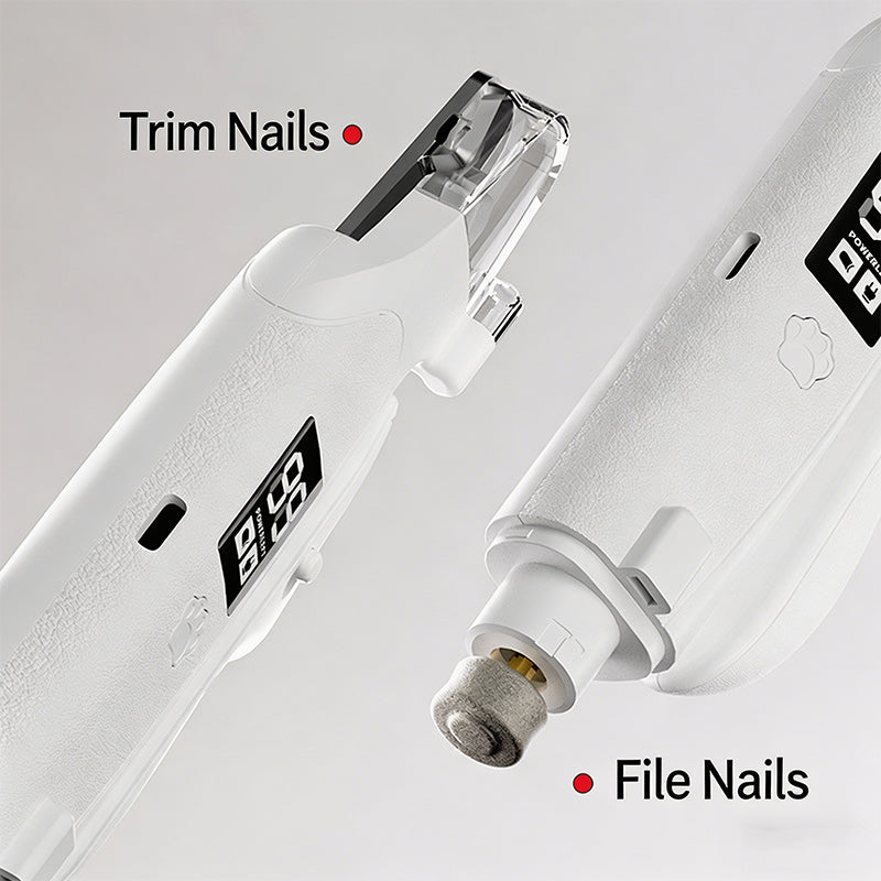 Professional Pet Nail Clipper Grinder with LED Light & Digital Display