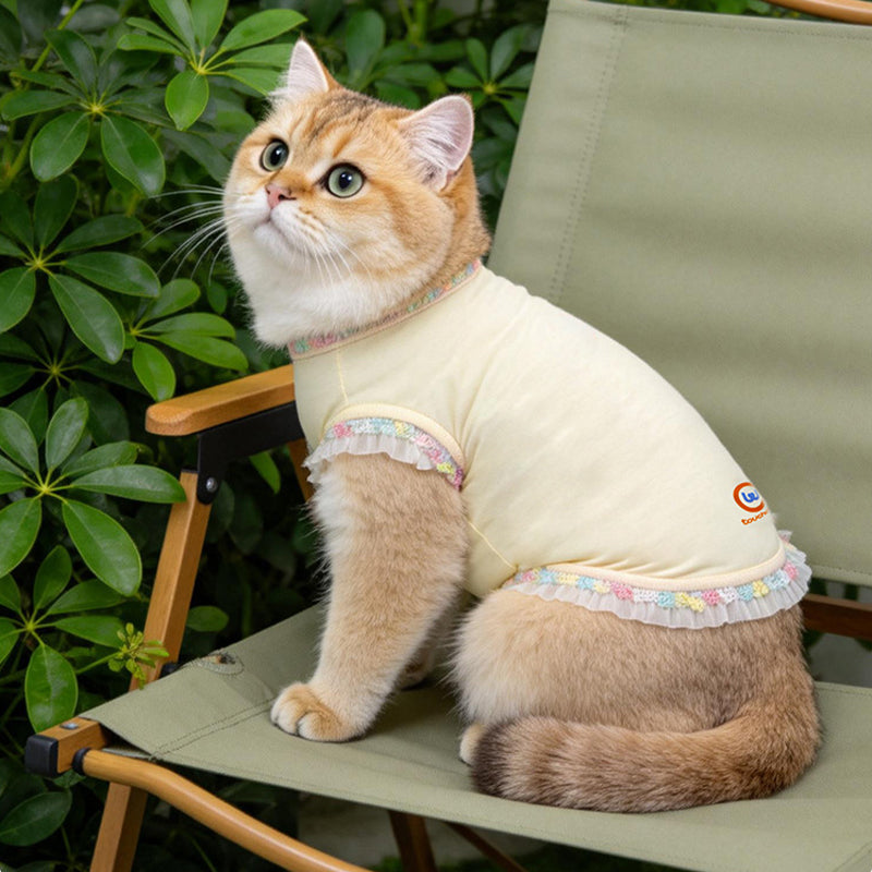Cooling & UV Protection Pet Shirt with Heat-Responsive Indicator