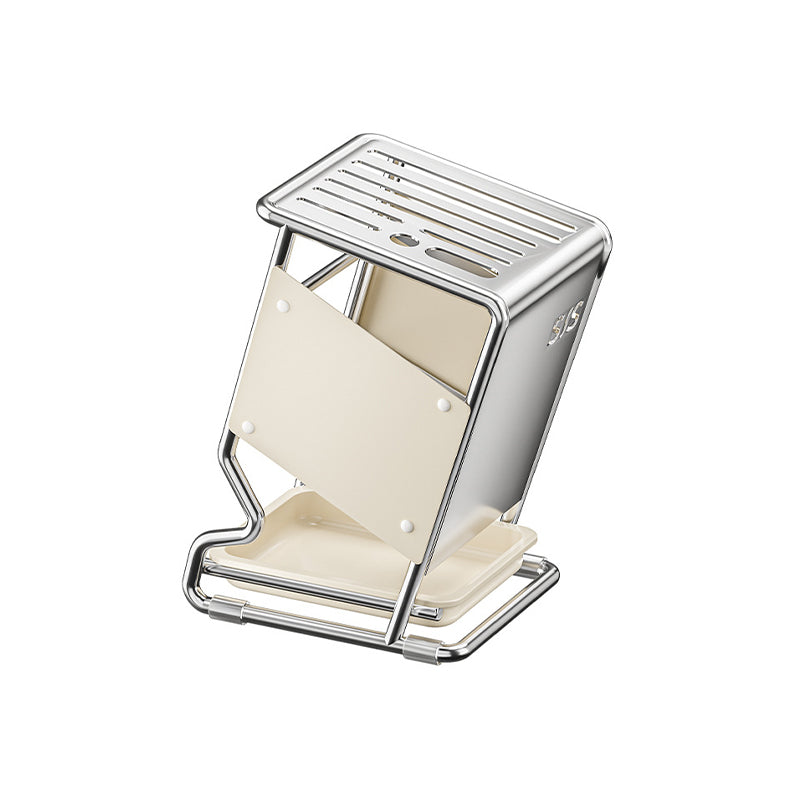 Ventilated Stainless Steel Knife Holder with Removable Drip Tray