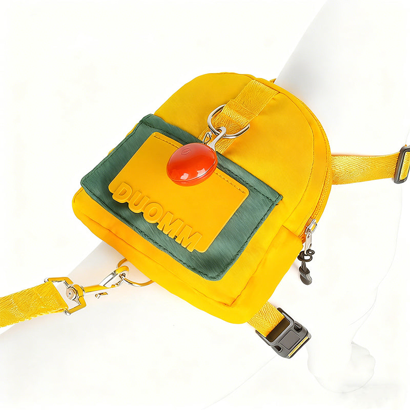 All-in-One Dog Walking Backpack Leash with Storage & Hidden Poop Bag Dispenser