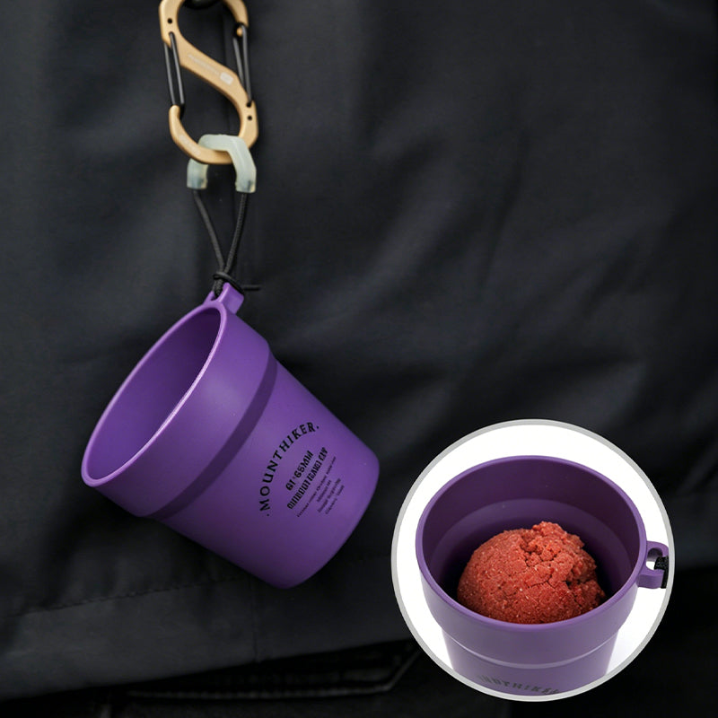 Stackable Camping Cup Set with Glow-in-the-Dark Handles