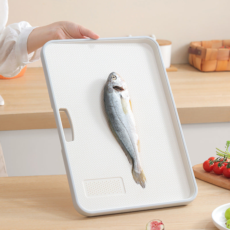 Double-Sided Non-Slip Cutting Board with Sloped Juice Groove