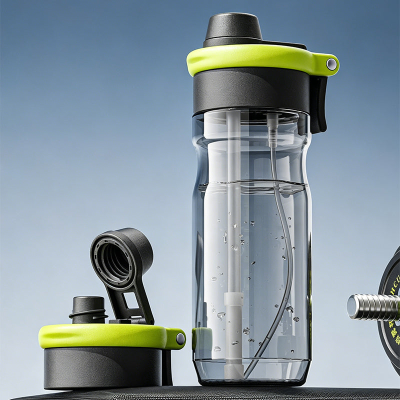 750ml Portable Mist Water Bottle with Dual Drinking Spouts