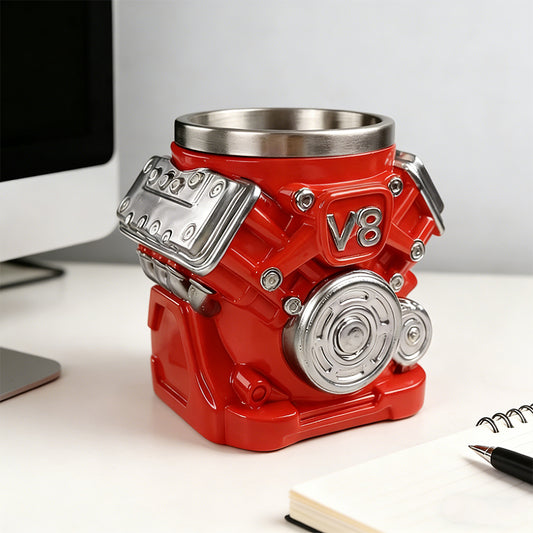 V8 Engine Coffee Cup – Double Insulated Mug for Hot & Cold Drinks