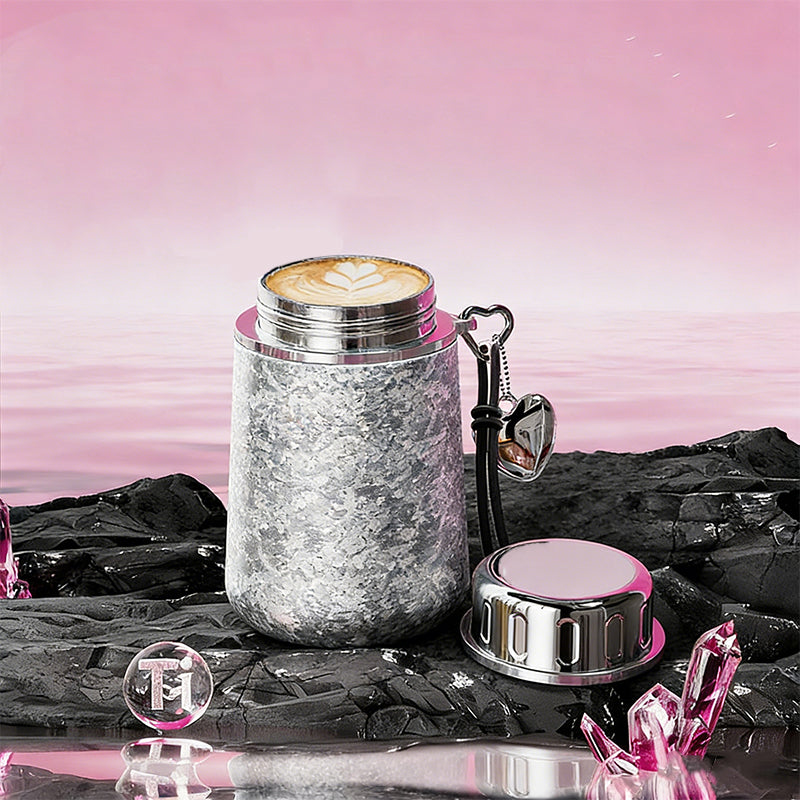 Pure Titanium Mini Thermos Bottle for Daily Carry