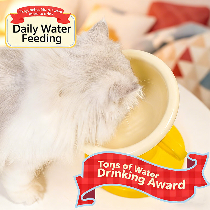Trophy-Shaped Adjustable Pet Bowl with Neck Support