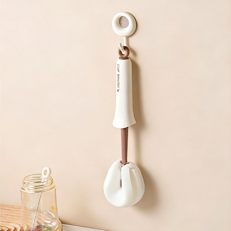 Long Handle Cup Brush – Sponge Head & Straw Brush