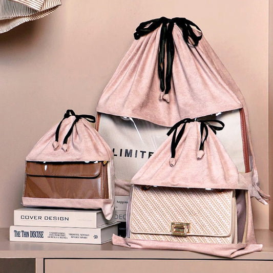 Velvet Dust Bag with Clear Window for Handbags
