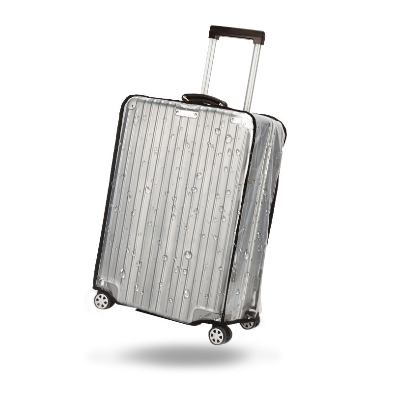 Full Coverage Transparent Luggage Cover with Handle Openings