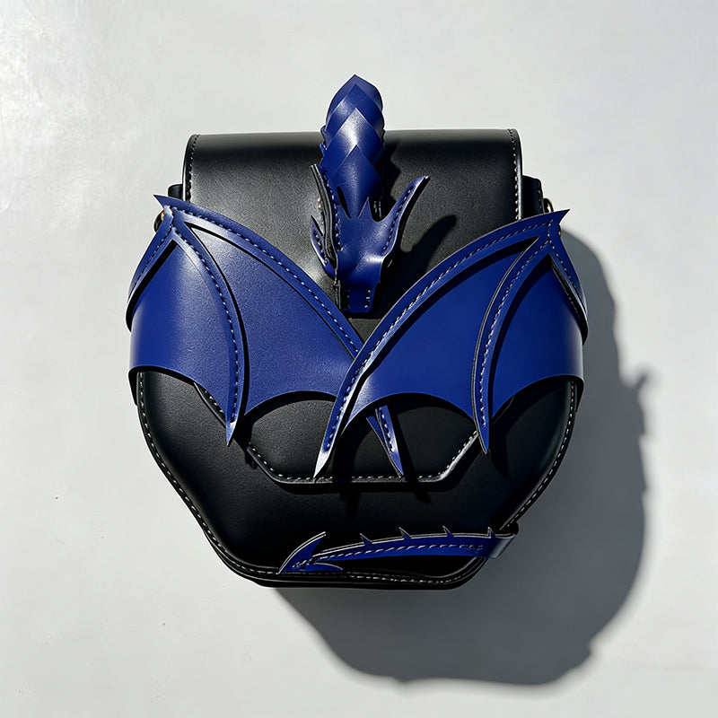 Dragon Wing Leather Crossbody Bag – Fantasy PU Shoulder Bag with 3D Dragon Design