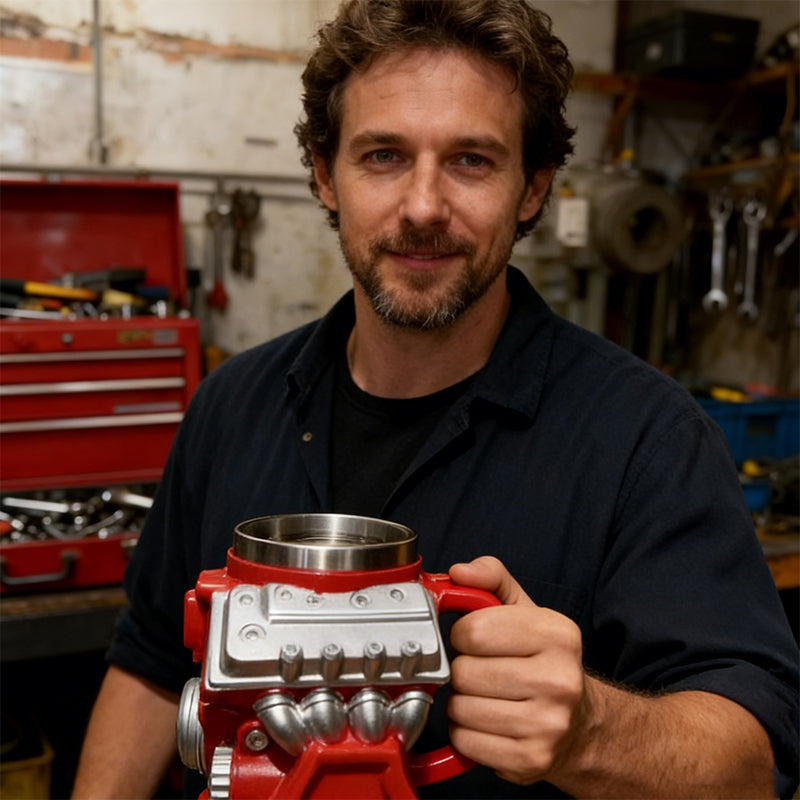 V8 Engine Coffee Cup – Double Insulated Mug for Hot & Cold Drinks